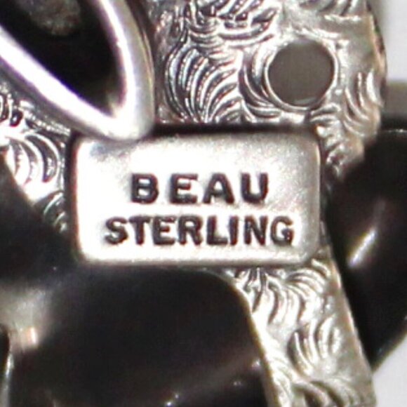 Vintage 1960s Modernist Beau Sterling Silver Poodle Brooch Pin - Picture 4 of 5